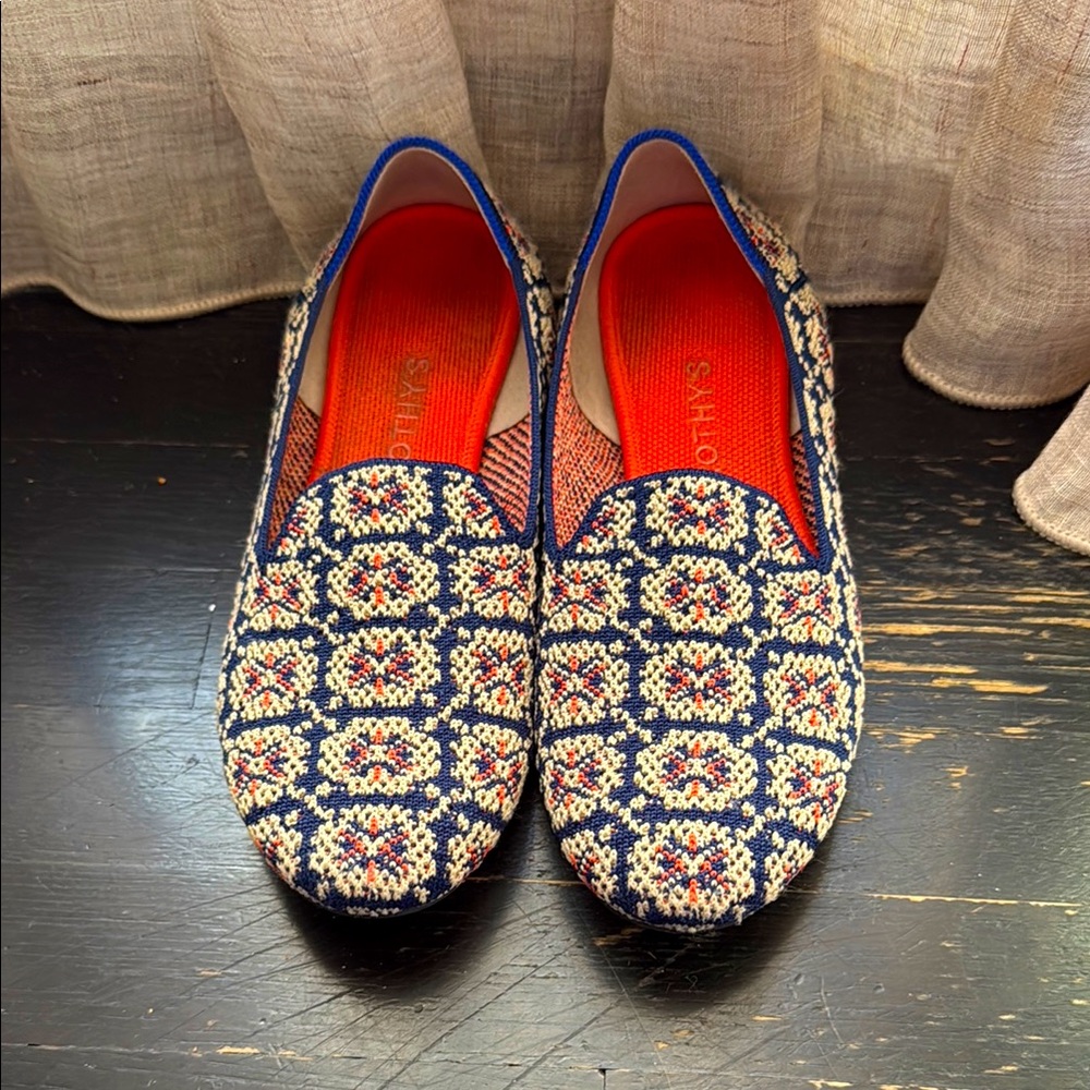 Rothy's Navy & Coral Loafers